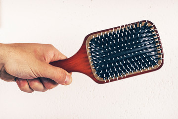 hand with brush