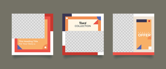 Unique Editable modern Social Media banner Template.Promotional web banner for social media. Elegant sale and discount promo. Fashion and lifestyle blog templates, web banners