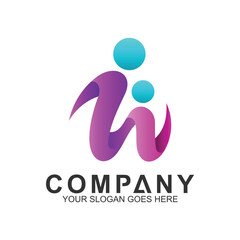 family logo, healthy people, adoption symbol, foundation and community care icon, parents and children vector, helping logo