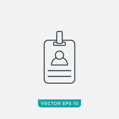 Id Card Icon Design,Vector EPS10