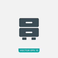 Cabinet Icon Design, Vector EPS10