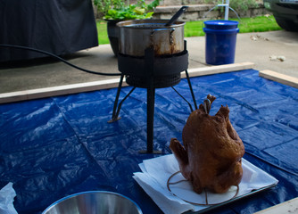 Deep Frying Turkey At Home for Thanksgiving  