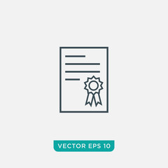 Certificate Icon Design, Vector EPS10