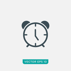 Alarm Clock Icon Design, Vector EPS10