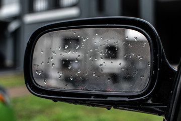 rear view mirror of a car
