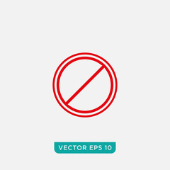 No Sign Icon Design, Vector EPS10
