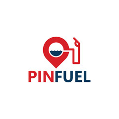 Pin Fuel Logo Template Design