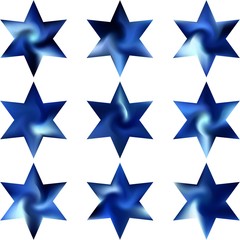 Collection of hexagram smooth backgrounds.