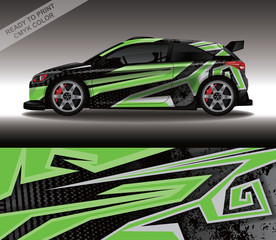 Car wrap decal design vector, custom livery race rally car vehicle sticker and tinting.