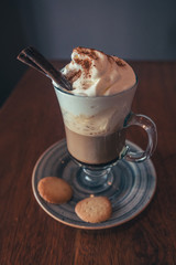 cappuccino with cookies