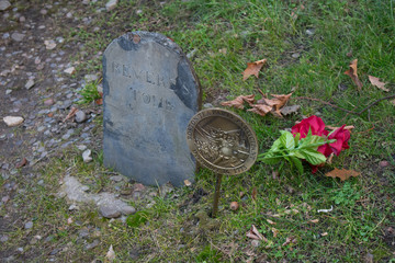 Boston skyline during overcast summer day,  Massachusetts, USA