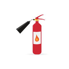 Fire extinguisher isolated over white background. Vector illustration flat design. 
