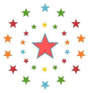 Colorful star pattern design