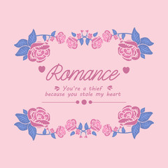 Fototapeta na wymiar Beautiful pink rose wreath frame, for romance invitation card design. Vector