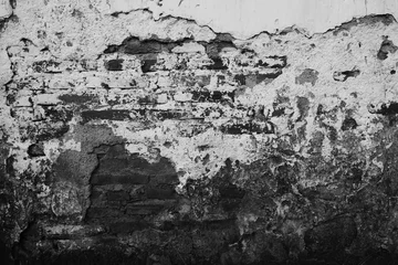 Papier Peint photo Vieux mur texturé sale photos of old brick wall in black and white perfect for background