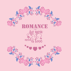 Beautiful crowd of leaf and floral frame, for elegant romance invitation card template design. Vector