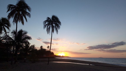 sunset on the beach