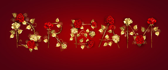 Dream from jewelry red roses