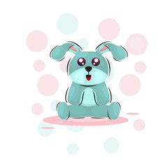 cute rabbit mascot cartoon design vector