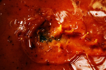 Splash of gravy sauce