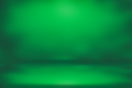 St Patrick's day background green gradient bokeh lights defocused for design