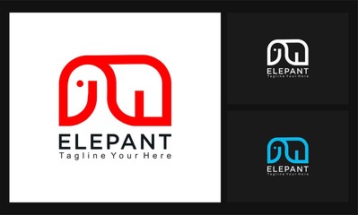 red elepant concept design logo