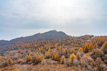Mountains under the sky