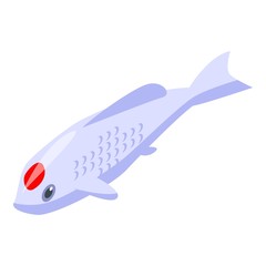 Koi carp icon. Isometric of koi carp vector icon for web design isolated on white background