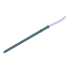 Ninja spear icon. Isometric of ninja spear vector icon for web design isolated on white background