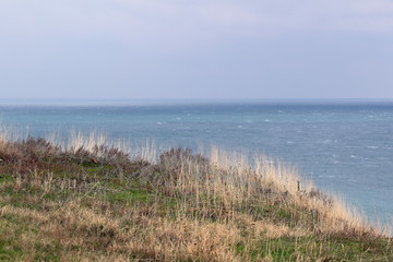 seascape cloudy weather horizon over the sea