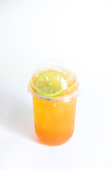 Lemon ice tea Close up