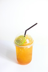 Lemon ice tea Close up