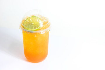 Lemon ice tea Close up