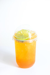 Lemon ice tea Close up