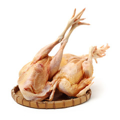 Raw fresh chicken isolated on white background  © zcy