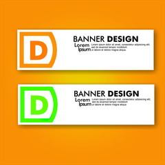 Vector abstract banner design web template