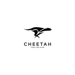 cheetah head logo.Wild cat emblem design editable for your business.Vector illustration. - obrazy, fototapety, plakaty