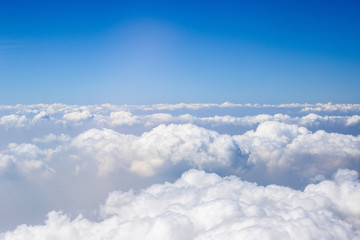 Cloudy with blue sky, view form air plane