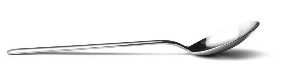 Cutlery dessert spoon isolated on white background
