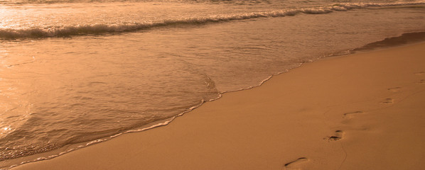 Sunset on a tropical beach, sunset sky, sunset sea, seascape, Thailand