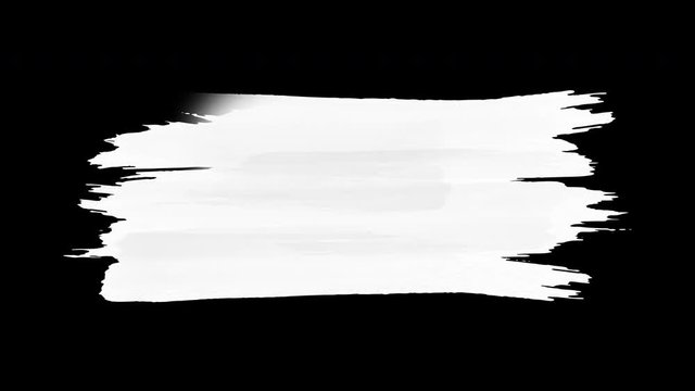 Grunge watercolor paint brush stroke painting background. Animation hand painted brush stroke on a black background. Grunge water brush strokes animation. Grey and black border design. 
