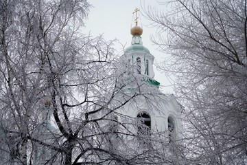 old orthodox church in winter