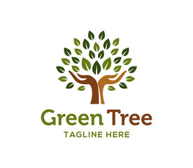 Obraz premium Tree Life Logo Design Vector Inspiration