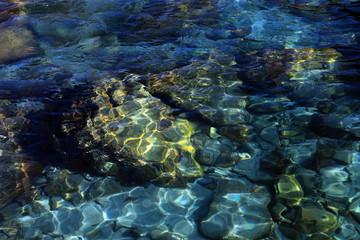 The beautiful seawater rock pool