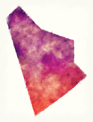 Rafah city watercolor map of Palestine