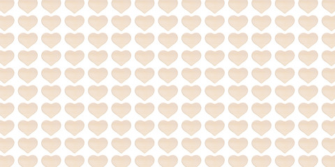 Lots of wooden hearts on a white background. Pattern of hearts on Valentine's day