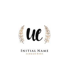 Fototapeta premium WE Initial handwriting logo vector 