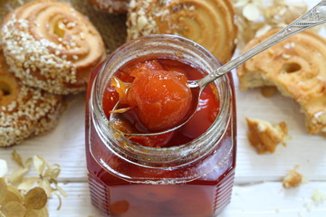 Apple jam and cookies