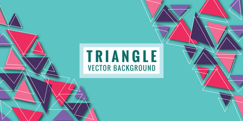 Geometric triangle shape. Abstract background. Graphic banner and advertising design layout.