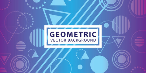 Fototapeta premium Retro abstract geometric background with gradient color